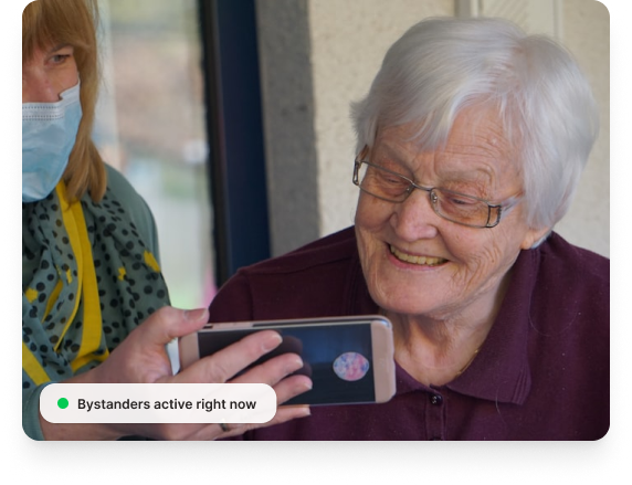 Bystander caring for patient