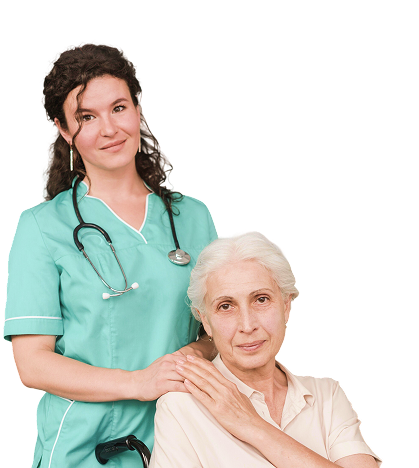 Nurse with patient